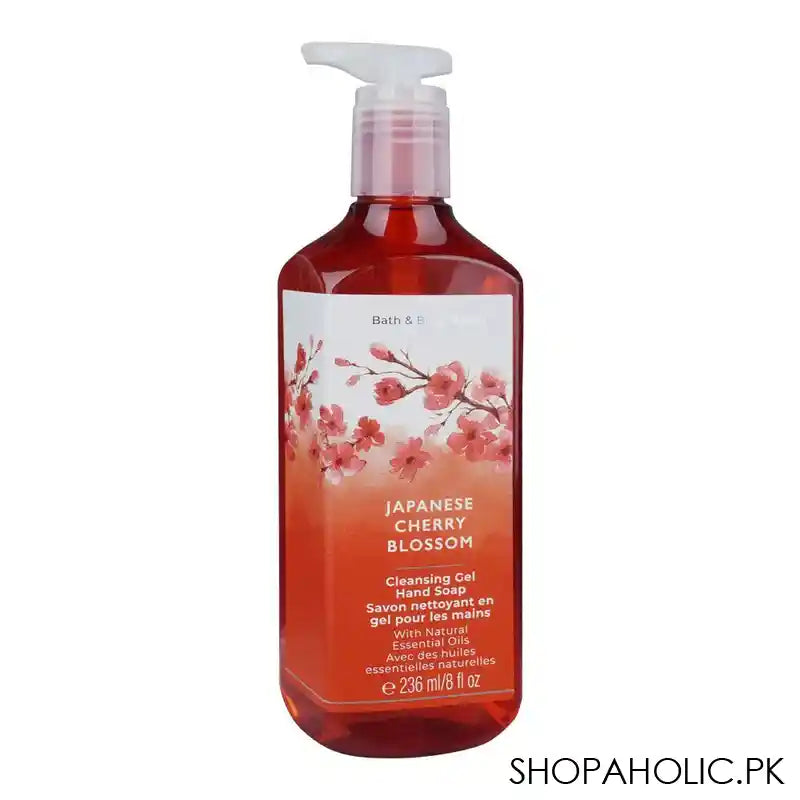 Bath & Body Works Japanese Cherry Blossom Cleansing Gel Hand Soap With Natural Essential Oils, 236ml - Main Image