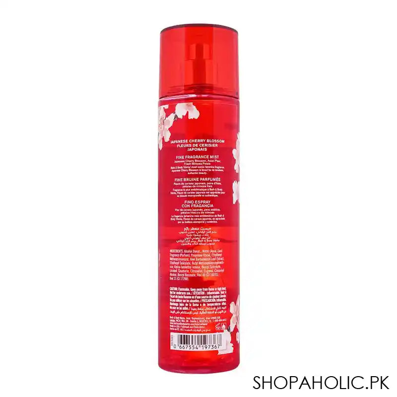 Bath & Body Works Japanese Cherry Blossom Fine Fragrance Mist, 236ml - Image 2