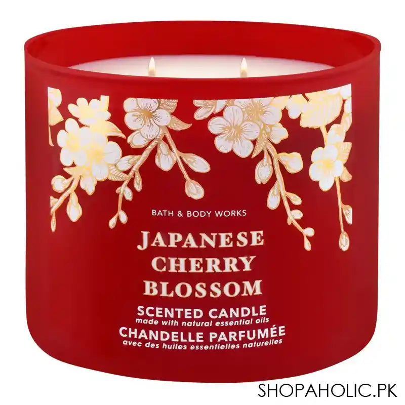 Bath & Body Works Japanese Cherry Blossom Scented Candle, 411g - Image 2