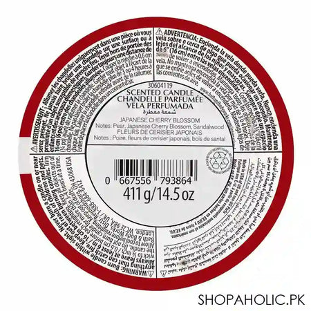 Bath & Body Works Japanese Cherry Blossom Scented Candle, 411g - Image 3