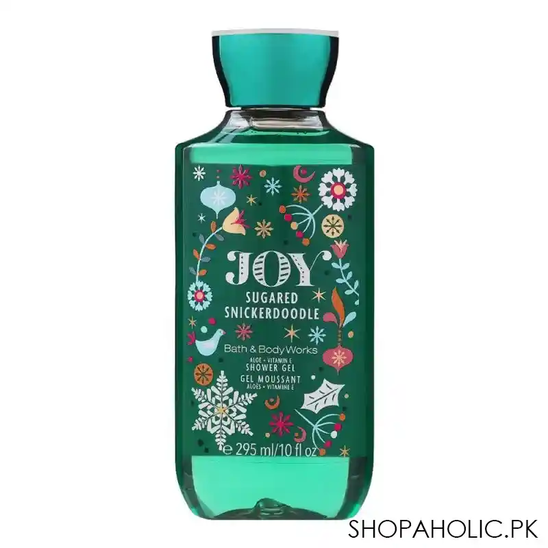 bath & body works joy sugared snicker doodle aloe + vitamin e shower gel, 295ml main image