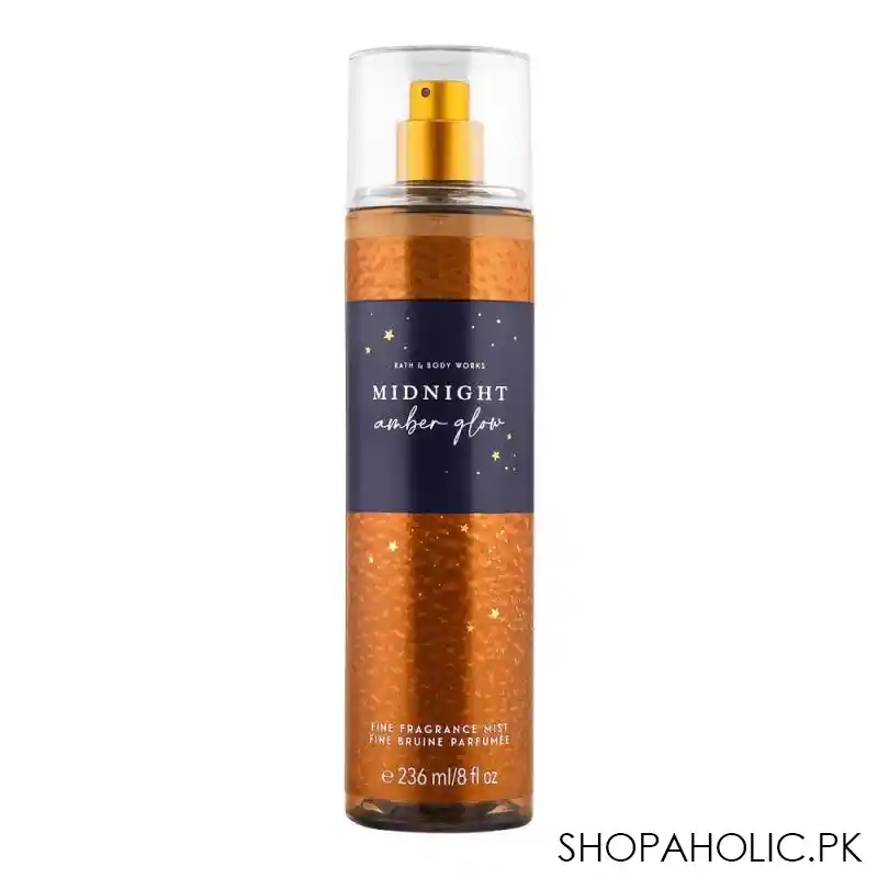 bath & body works midnight amber glow fine fragrance mist, 236ml main image