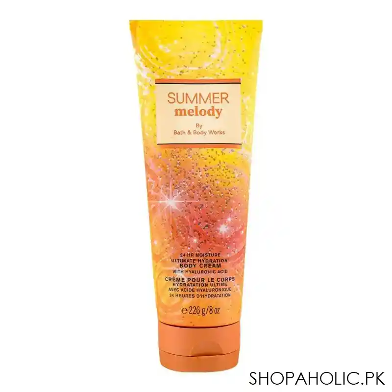 bath & body works summer melody 24 hour moisture ultimate hydration body cream, 226g main image