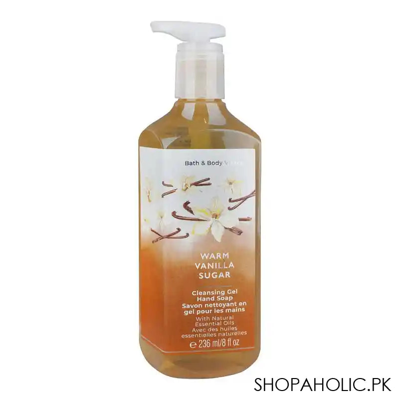 Bath & Body Works Warm Vanilla Sugar Cleansing Gel Hand Soap With Natural Essential Oils, 236ml - Main Image
