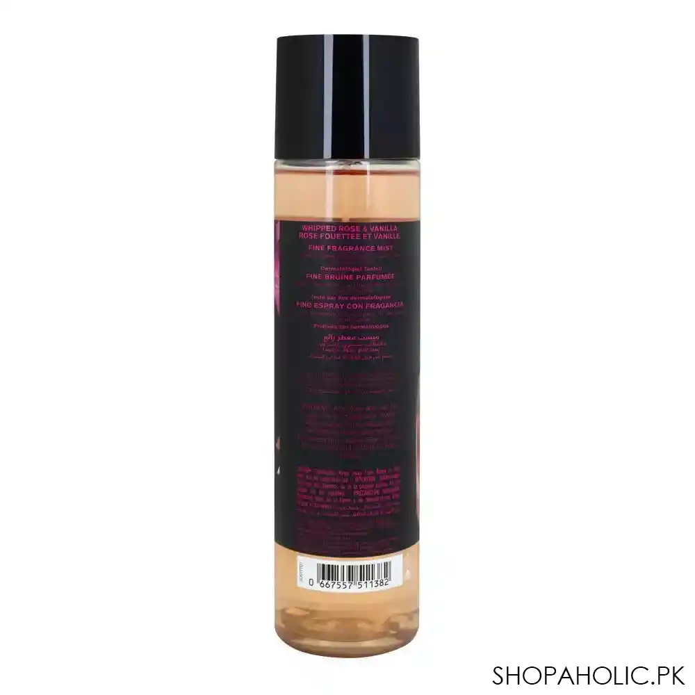 bath & body works whipped rose & vanilla fine fragrance mist, 236ml image2