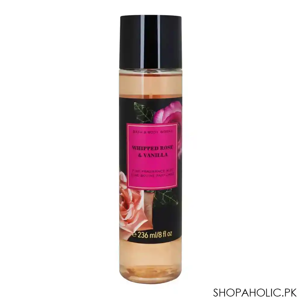 bath & body works whipped rose & vanilla fine fragrance mist, 236ml main image