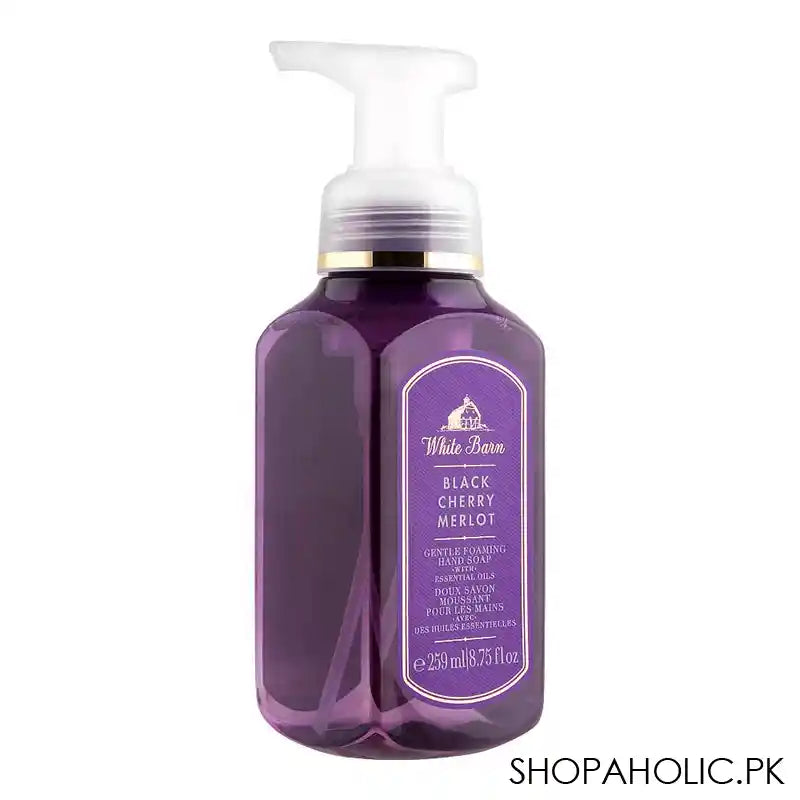 Bath & Body Works White Barn Black Cherry Merlot Gentle Foaming Hand Soap, 259ml - Main Image