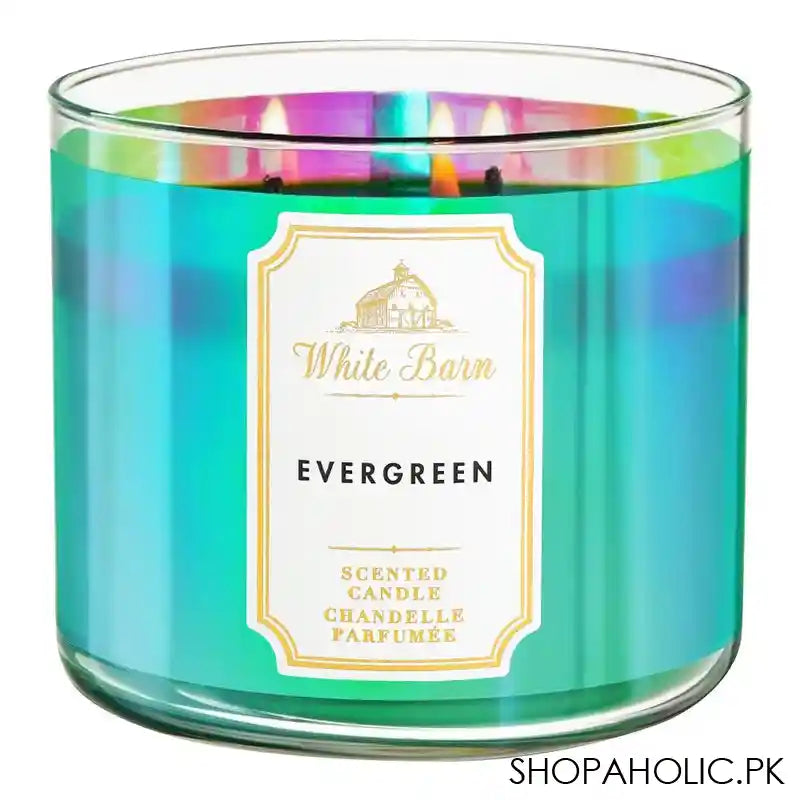 Bath & Body Works White Barn Evergreen Scented Candle, 411g - Image 3