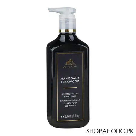 Bath & Body Works White Barn Mahogany Teakwood Cleansing Gel Hand Soap, 236ml - Main Image