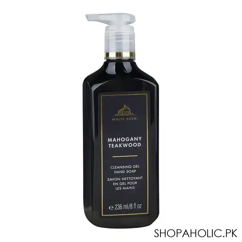 Bath & Body Works White Barn Mahogany Teakwood Cleansing Gel Hand Soap, 236ml - Main Image
