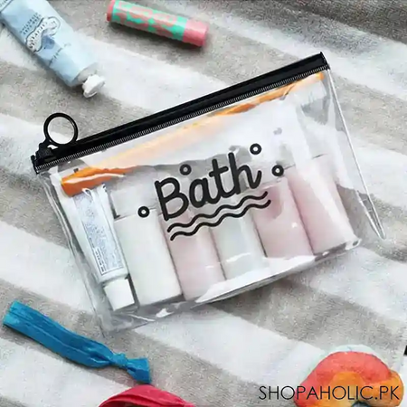 bath transparent pvc makeup pouch main image