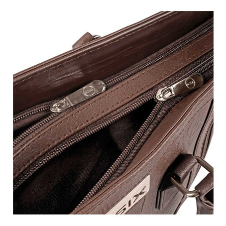 Basix Ladies Hand Bag, Brown - Image 5
