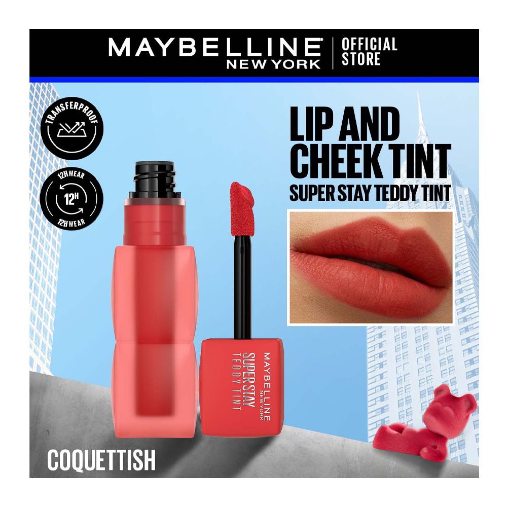 Maybelline New York Superstay Teddy Tint, Lip and Cheek Color, 5ml, 30 Coquettish - Main Image