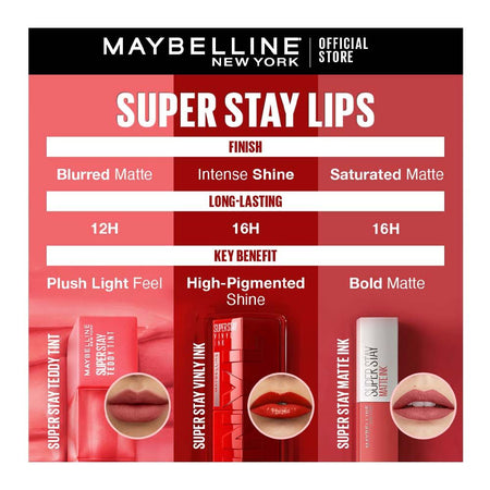 Maybelline New York Superstay Teddy Tint Creamy Lip Tint, 90 Ribbon Tied, 5ml - Image 6