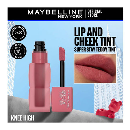 Maybelline New York Superstay Teddy Tint, Lip and Cheek Color, 5ml, 55 Knee High - Main Image