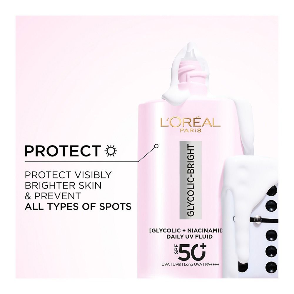 L'Oreal Paris Glycolic-Bright Anti-Dark Spot Daily UV Fluid, 50ml - Image 5