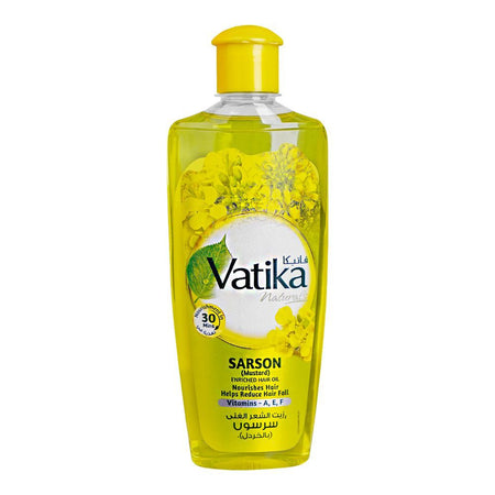 Dabur Vatika Naturals Sarson Nourishes Hair Enriched Hair Oil, 200ml - Image 2