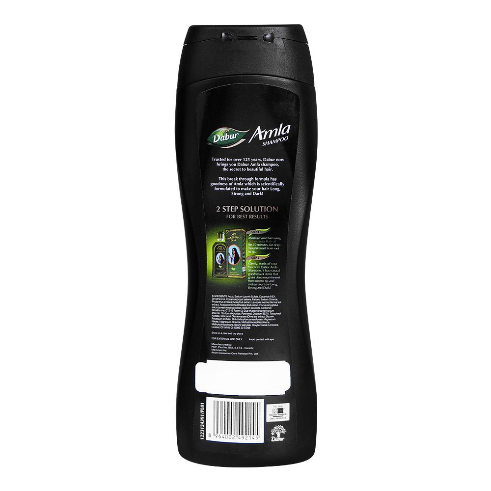 Dabur Amla Shampoo, For Long, Strong & Dark Hair, 20% Extra Free, 150ml - Image 2