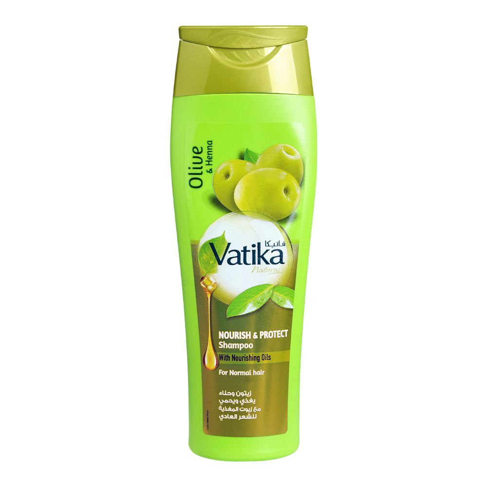 Dabur Vatika Naturals Olive And Henna Nourish & Protect Shampoo, For Normal Hair, 185ml - Image 2
