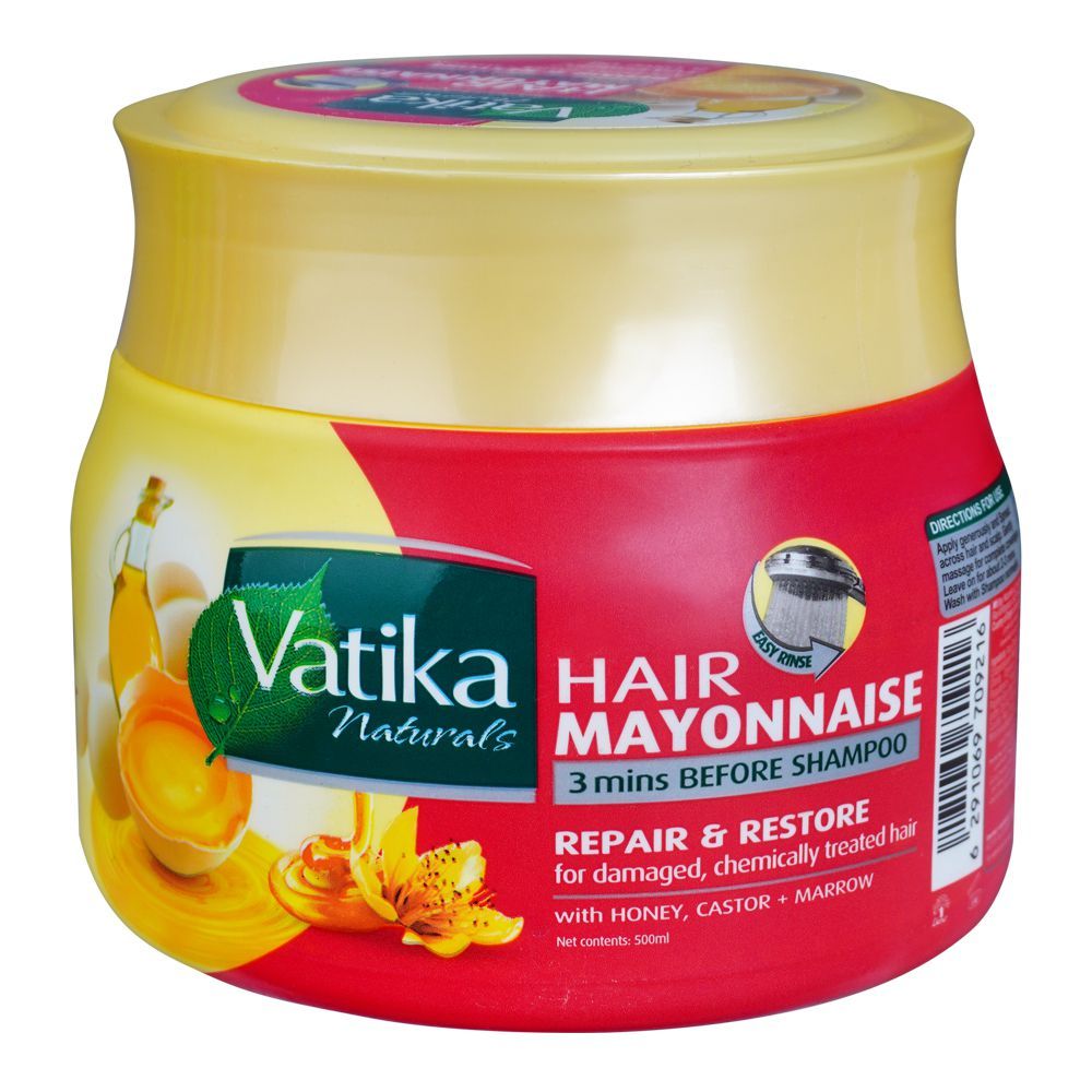 Dabur Vatika Repair & Restore Hair Mayonnaise, For Damaged & Chemically Treated Hair, 500ml - Main Image