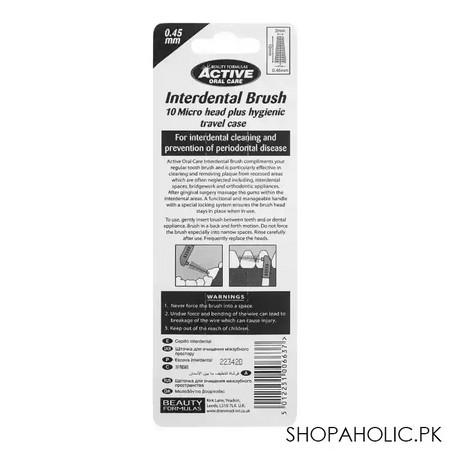 beauty formulas active oral care interdental brushes, 0.45mm, 10 pack image2