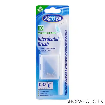 beauty formulas active oral care interdental brushes, 0.45mm, 10 pack main image