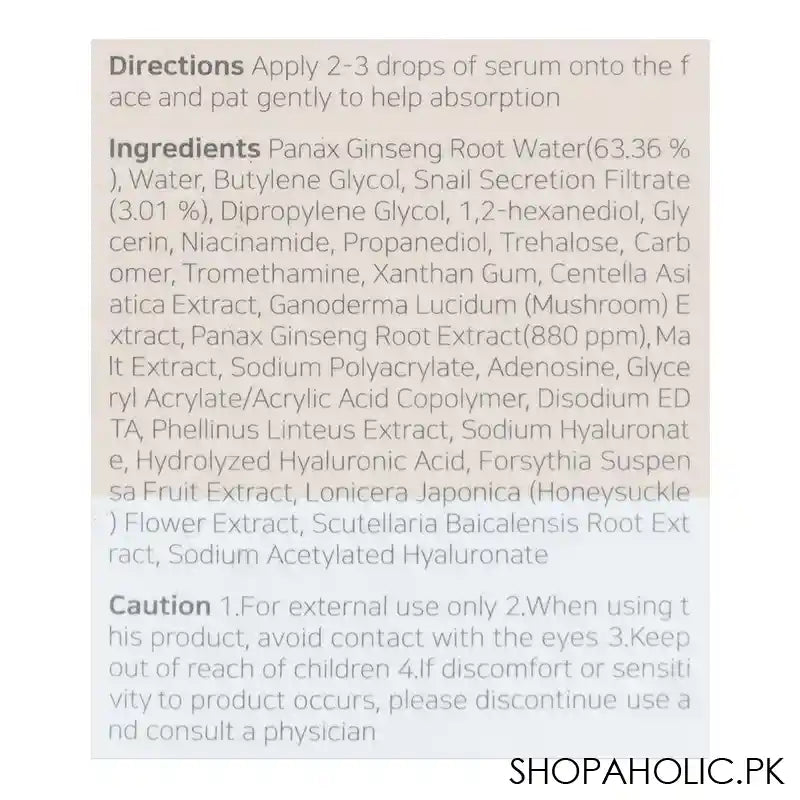 Beauty Of Joseon Ginseng + Snail Mucin Revive Skin Serum, 30ml - Image 3