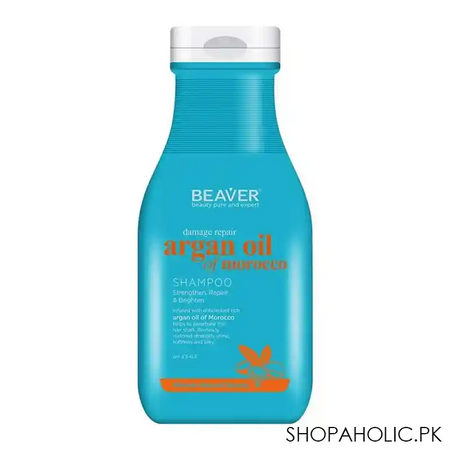 beaver argan oil of morocco damage repair shampoo, sulfate free, 350ml main image