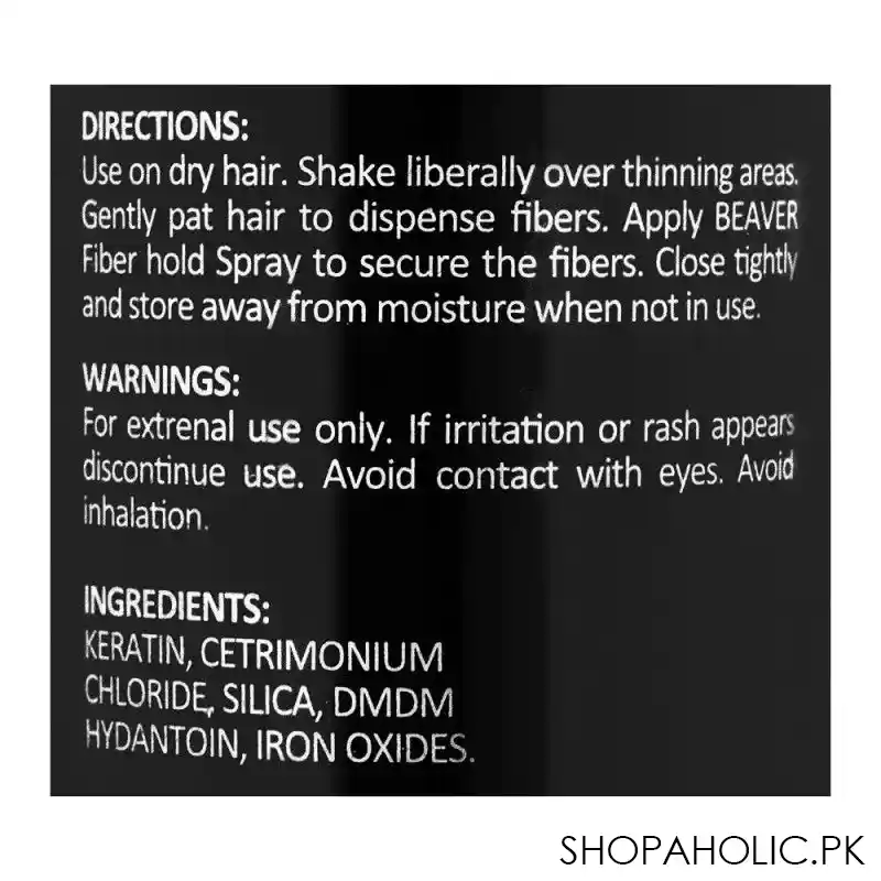 beaver keratin system hair building fibers, medium brown, 28g image3