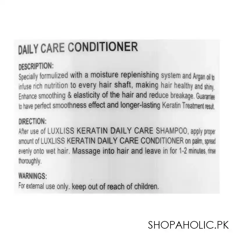 beaver luxliss keratin system daily care conditioner, 500ml image4