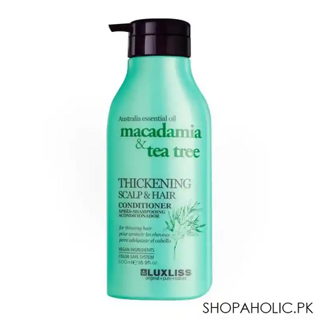 beaver luxliss macadamia & tea tree thickening scalp & hair conditioner, 500ml main image