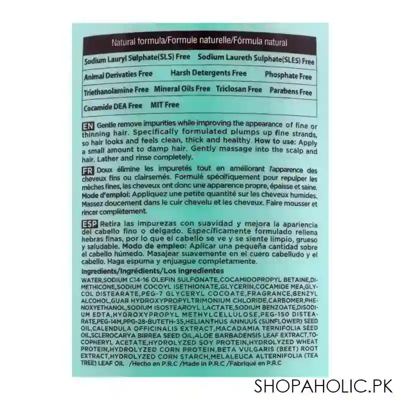 beaver luxliss macadamia & tea tree thickening scalp & hair shampoo, 500ml image3