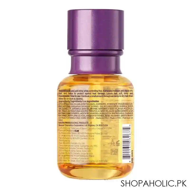 beaver luxliss miracle africa argan oil & marula brightening hair care serum, paraben & sulfate free, 50ml image2