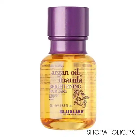 beaver luxliss miracle africa argan oil & marula brightening hair care serum, paraben & sulfate free, 50ml main image