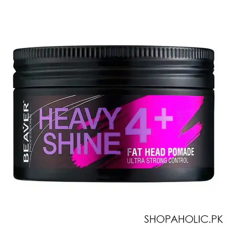 beaver professional magotan heavy shine 4+ fat head pomade ultra strong control, 100g main image