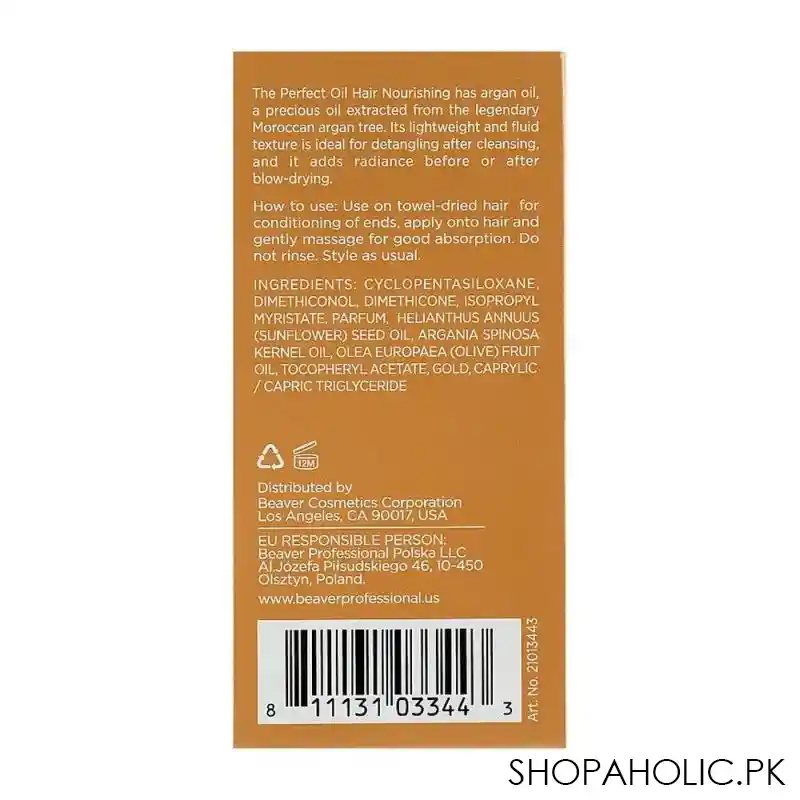 beaver the perfect 24k hair nourishing oil, 50ml image2