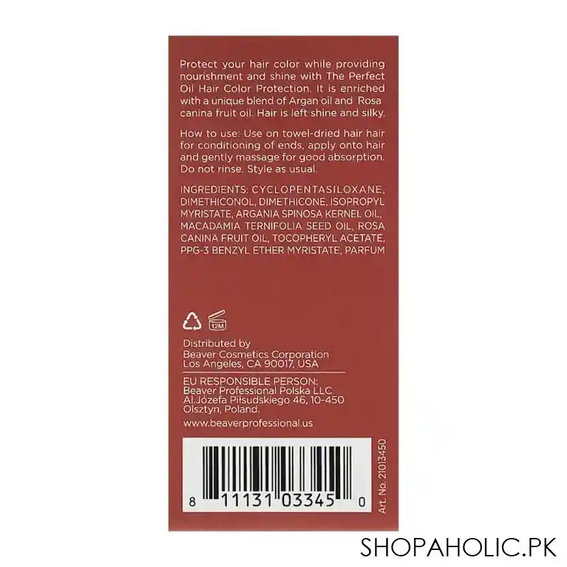 beaver the perfect love hair color protection oil, 50ml image2