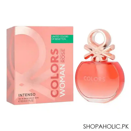 benetton united colors rose women intenso eau de parfum, 80ml main image