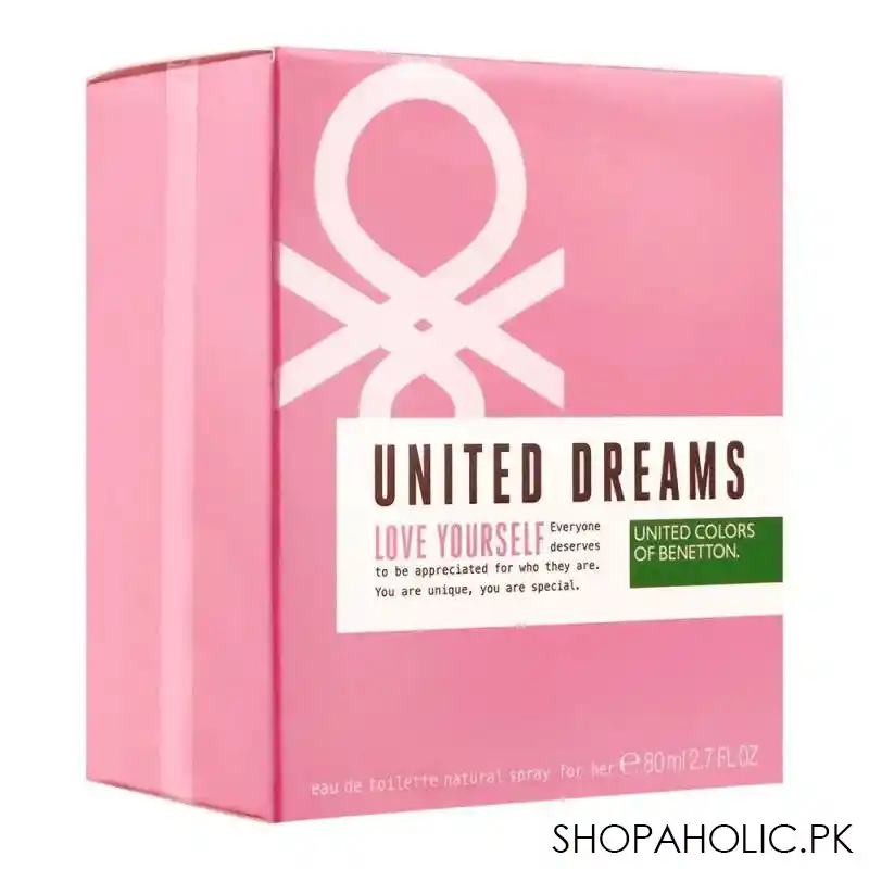 benetton united dreams love yourself for her eau de toilette, 80ml image2