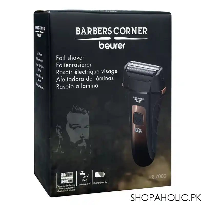 Beurer Barbers Corner Foil Shaver, Water-Resistant, HR7000 - Image 2