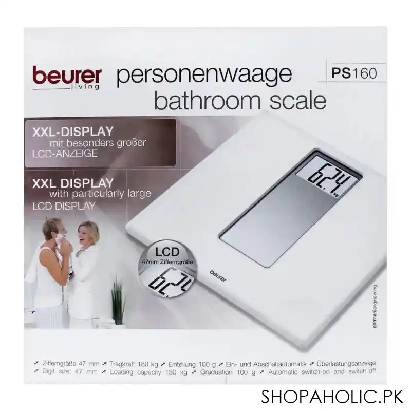 beurer bathroom scale, weight machine, ps 160 image2