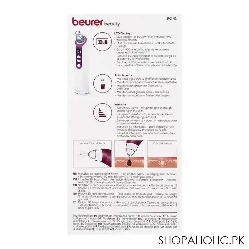 beurer beauty power deep pore cleanser, fc41 image2