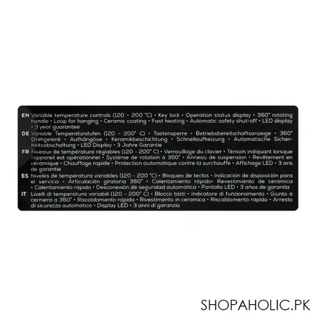 beurer beauty style pro diamond look hair straightening brush, hs 60 image3