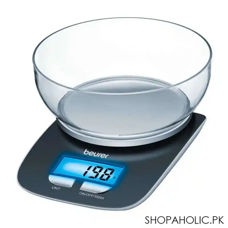 beurer kitchen scale, with bowl and illuminated display, ks 25 main image