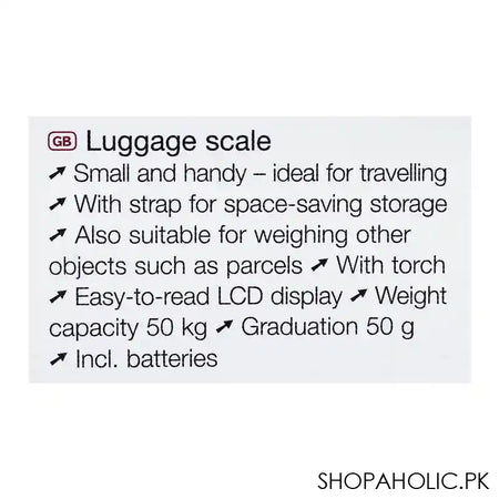Beurer Luggage Scale With Torch, LS 10 - Image 4