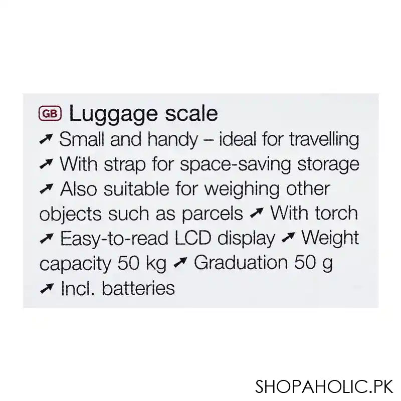 Beurer Luggage Scale With Torch, LS 10 - Image 4