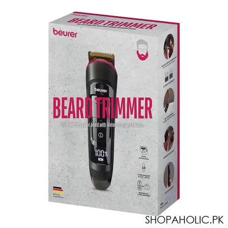 Beurer MN4X Beard Trimmer With lifelong sharpened Blades, 2-Combs Attached, 10260 - Image 2