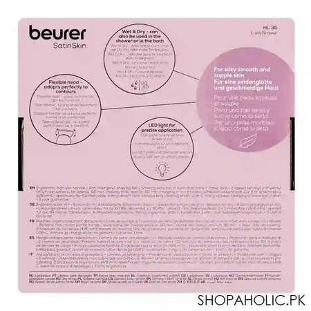 beurer satin skin lady shaver, hl 36 image3