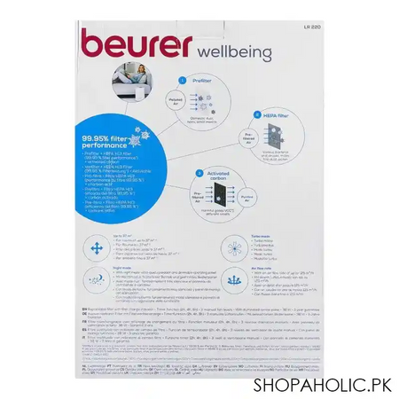 beurer wellbeing air purifier, lr 220 image3
