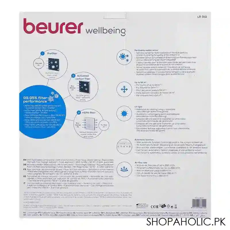 Beurer Wellbeing Air Purifier, LR-310 - Image 4